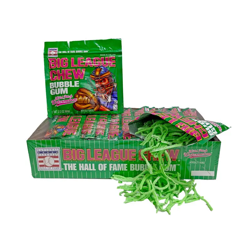 Big League Chew Wild Pitch Watermelon Gum 2.12oz Pack or 12 Count Box