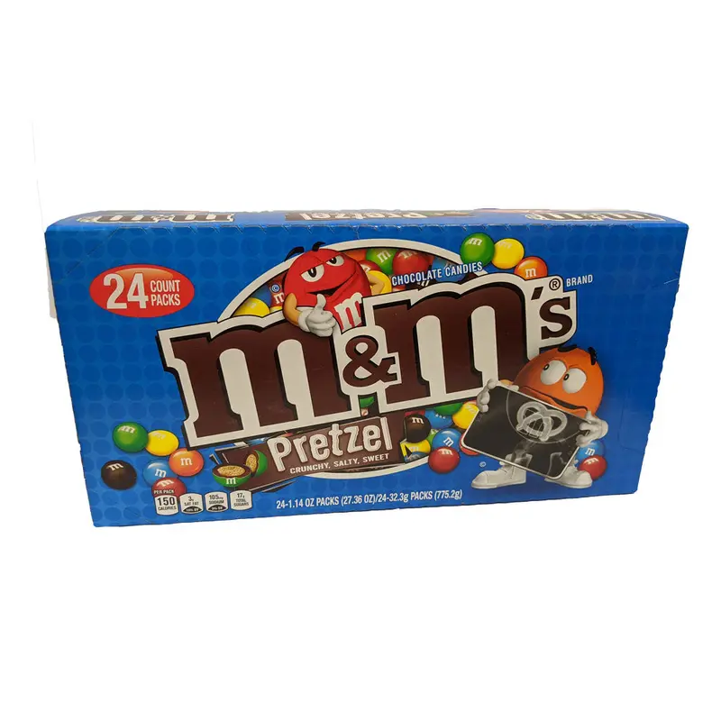 DISCONTINUED ITEM - M & M Milk Chocolate Pretzel 1.14oz Bag or 24 Count Box