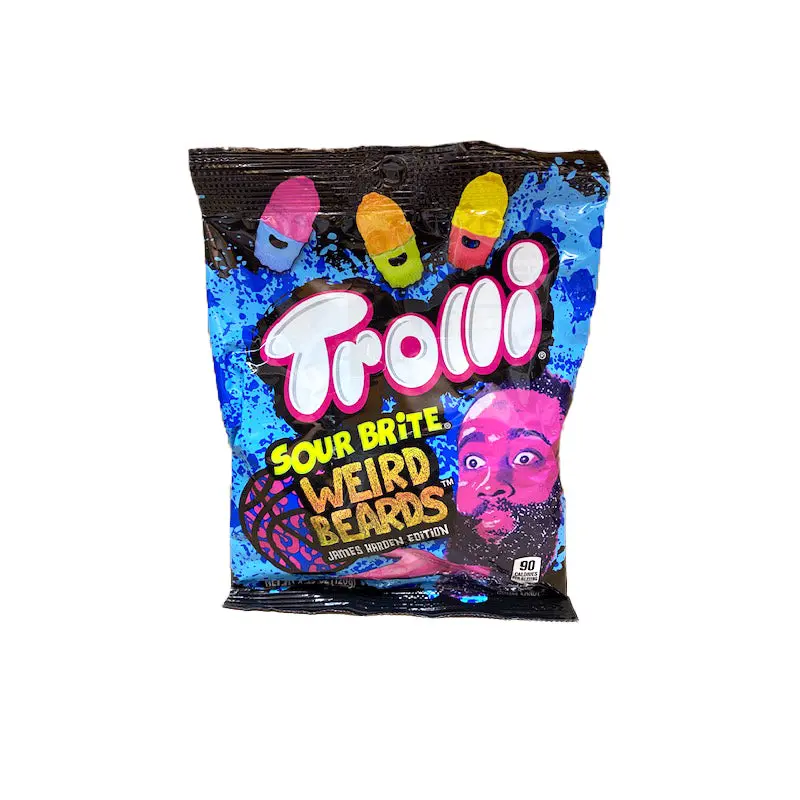 DISCONTINUED ITEM - Trolli Sour Brite Weird Beards Gummi 4.5oz Bag or 12 Count