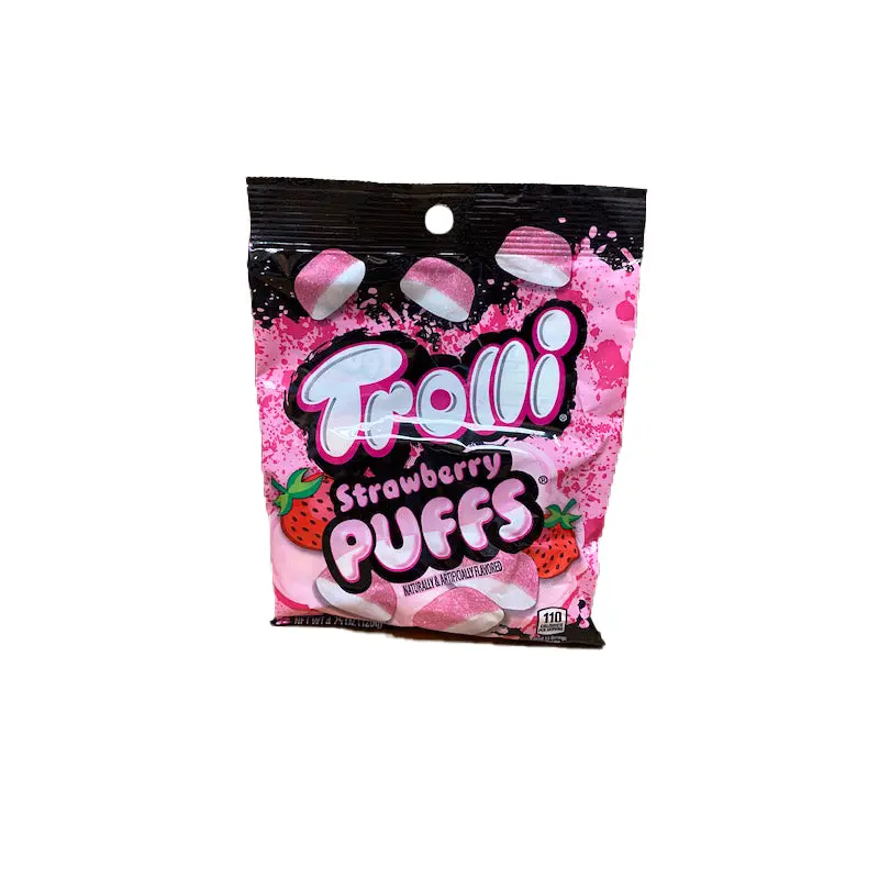 Trolli Strawberry Puffs Gummi 4.25oz Bag or 12 Count