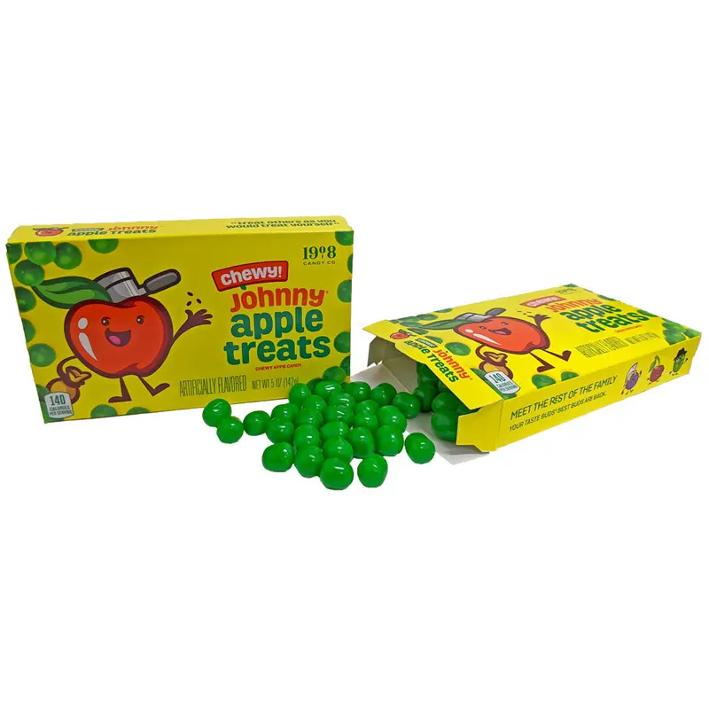 DISCONTINUED ITEM - Johnny Apple Treats 5oz Theater Box or 12 Count Box