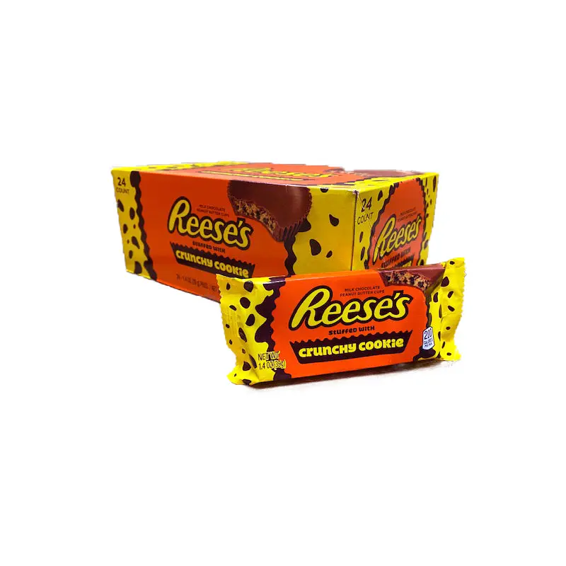 DISCONTINUED ITEM - Reese's Peanut Butter Cups Filled With Crunchy Cookies Pieces 1.4oz Bar or 24 Count Box