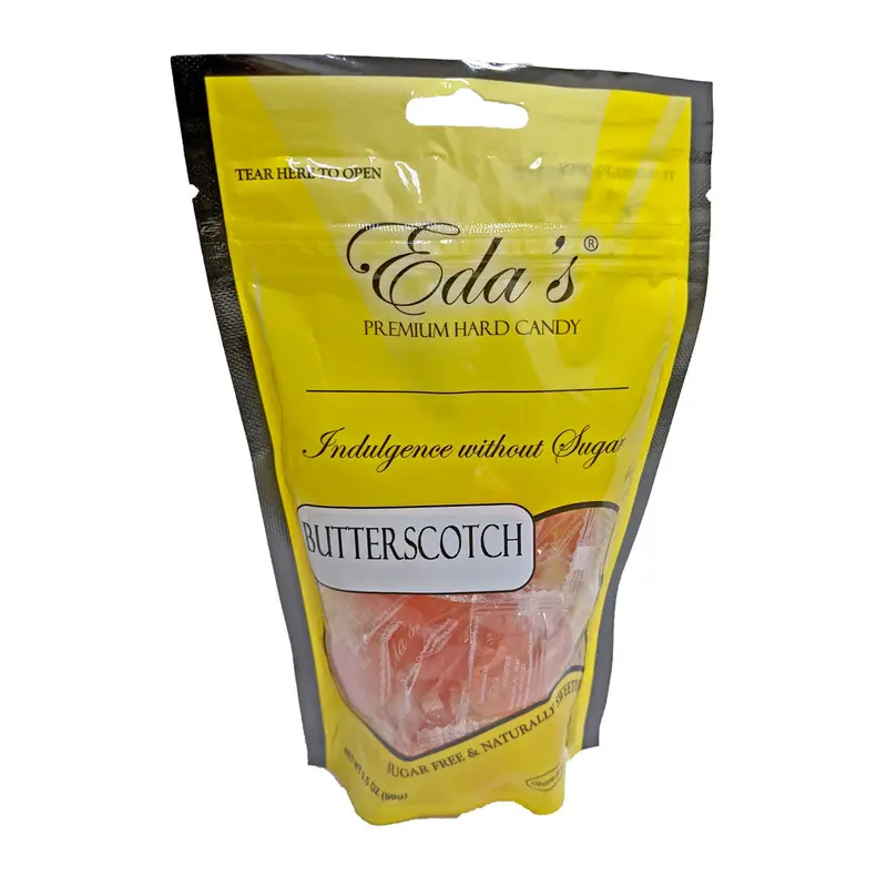 Eda's Sugar Free Hard Candy Butterscotch 3.5oz or 12 Count Box