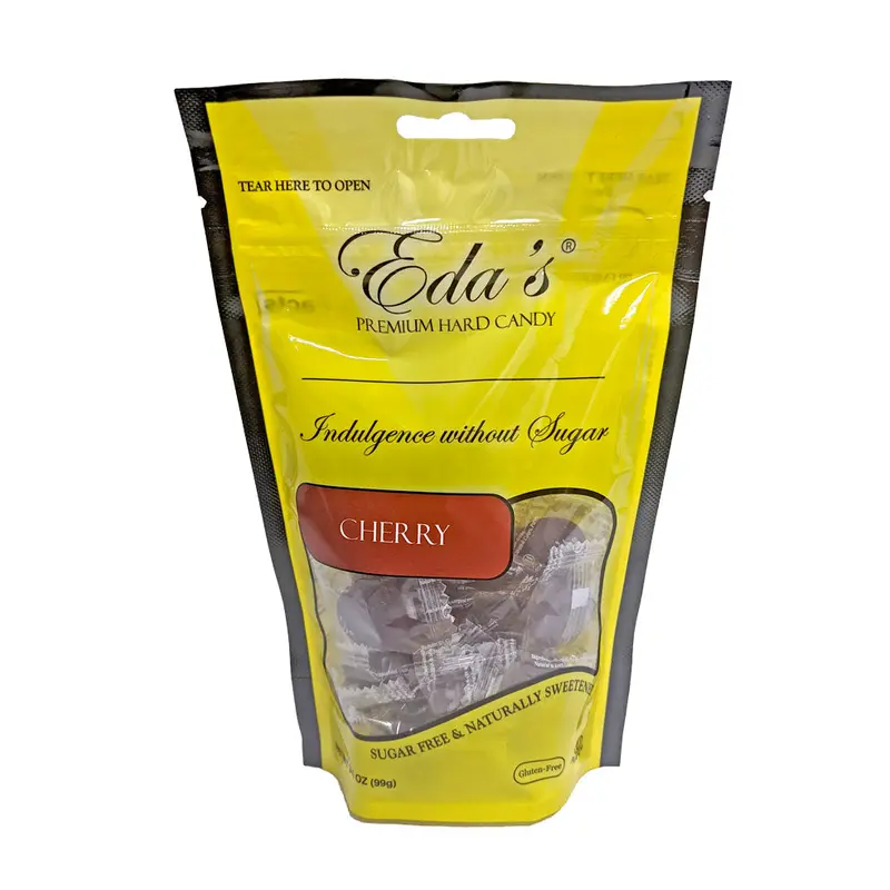 Eda's Sugar Free Hard Candy Cherry 3.5oz or 12 Count Box
