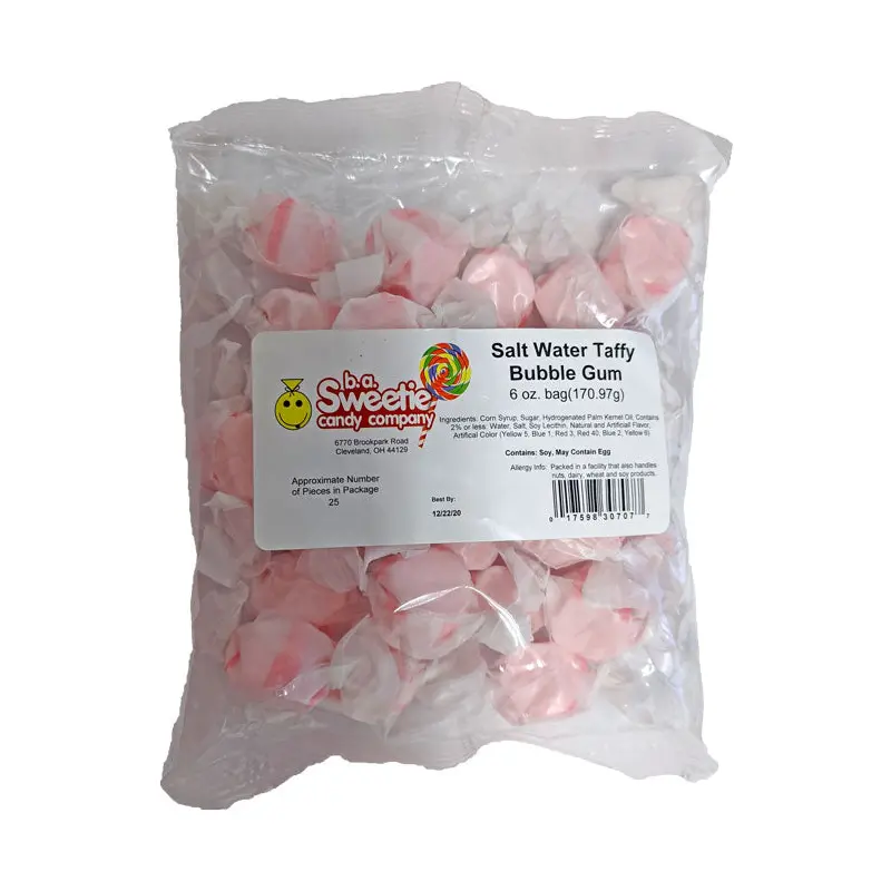 Salt Water Taffy Bubble Gum 6oz Bag