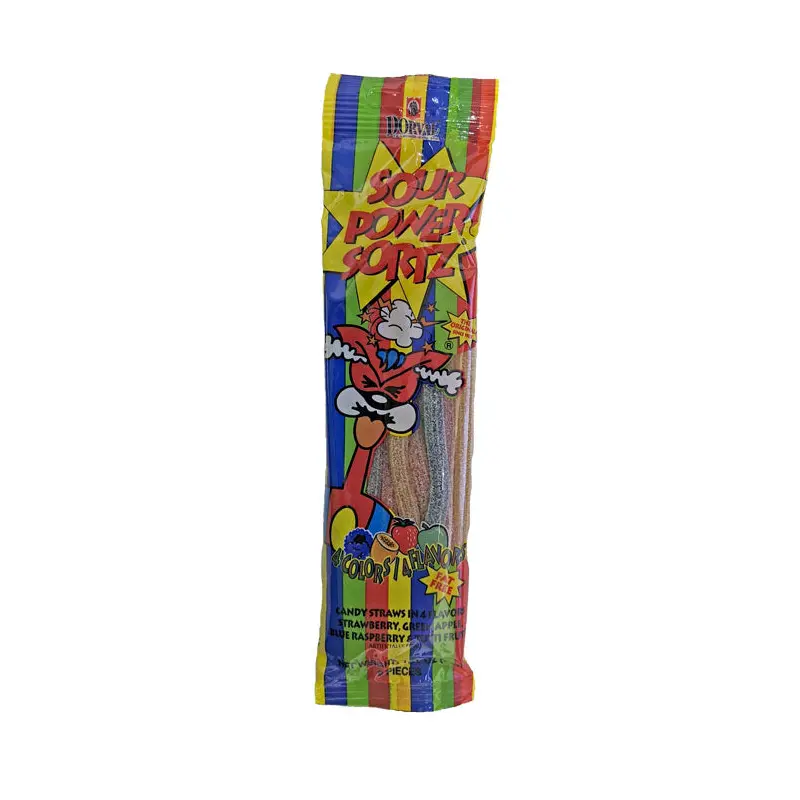 Sour Power Straws Sortz 1.75oz Package or 24 Count