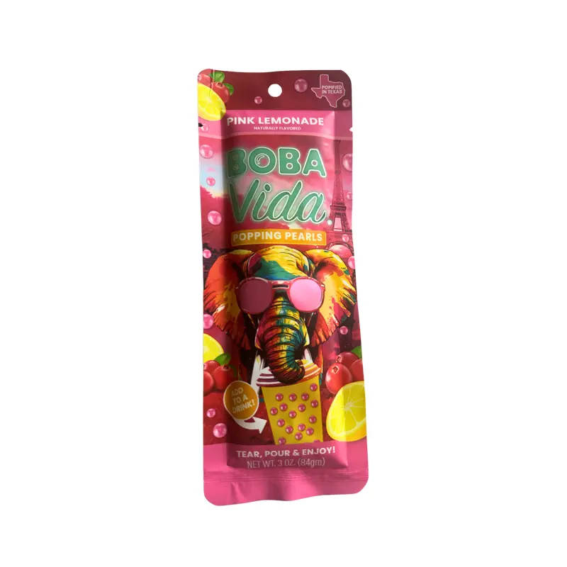 Boba Vida Popping Pearls 3oz Bag Pink Lemonade
