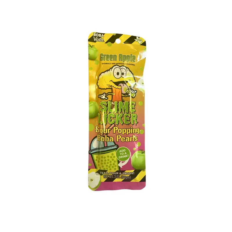 Boba Vida Popping Pearls 3oz Bag Slime Licker Green Apple