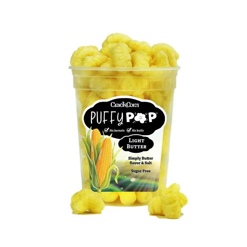 Crack Corn Puffy Pop 3oz Tub Light Butter