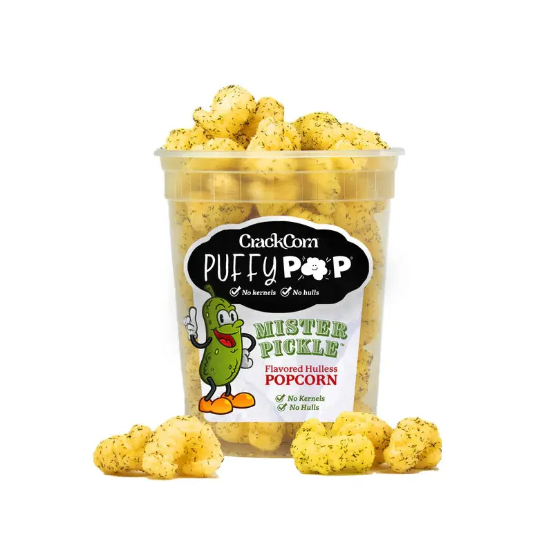 Crack Corn Puffy Pop 3oz Tub Mister Pickle