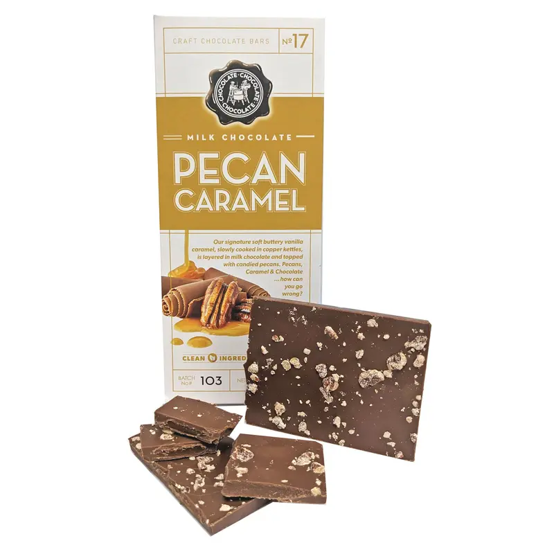 Craft Chocolate 3.5oz Bar Milk Chocolate Pecan Caramel