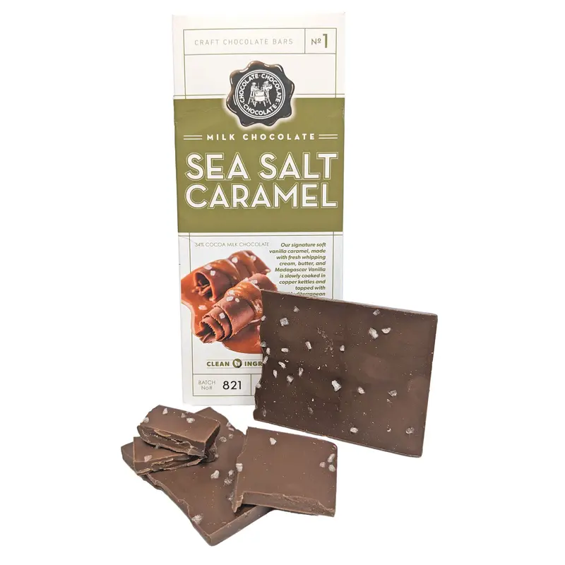 Craft Chocolate 3.5oz Bar Milk Chocolate Sea Salt Caramel