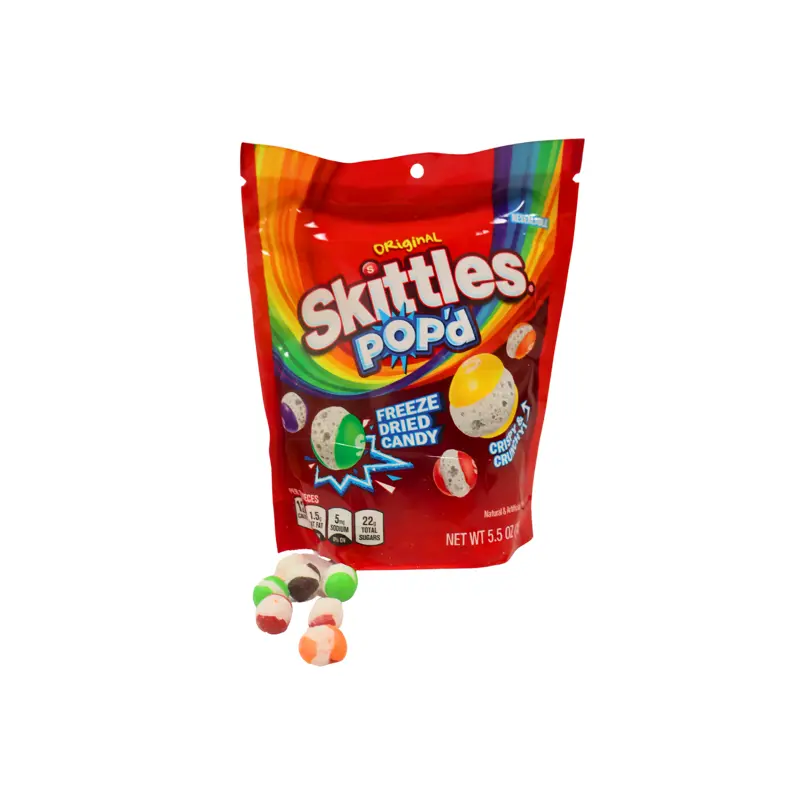 Skittles 5.5oz Bag Pop'd Freeze Dried Original Flavor