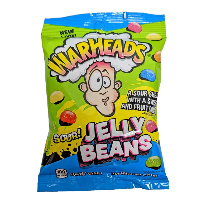 Warheads Jelly Beans 5oz Bag