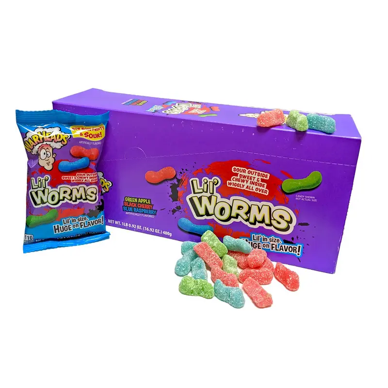 Warheads Lil Worms 1.41oz Bag