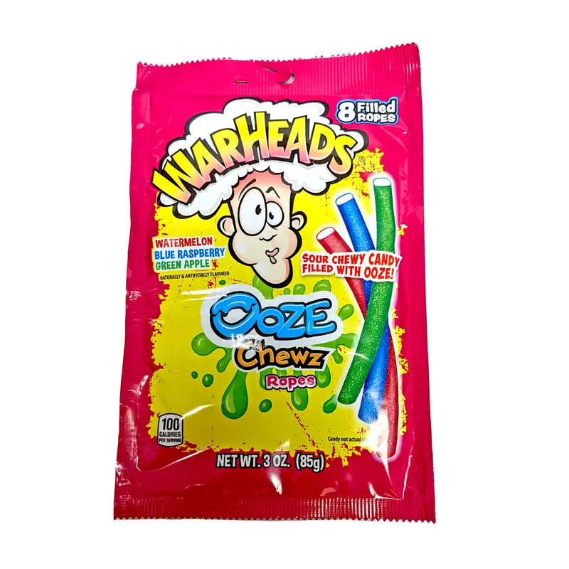 Warheads Ooze Chewz 3oz Bag Ropes