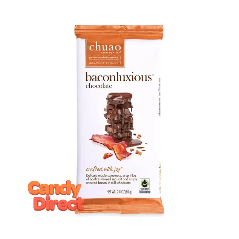 Baconluxious Chuao Milk Chocolate Bars - 12ct