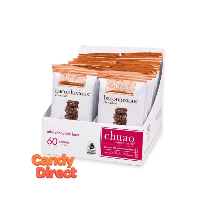 Baconluxious Chuao Milk Chocolate Mini Bars - 24ct