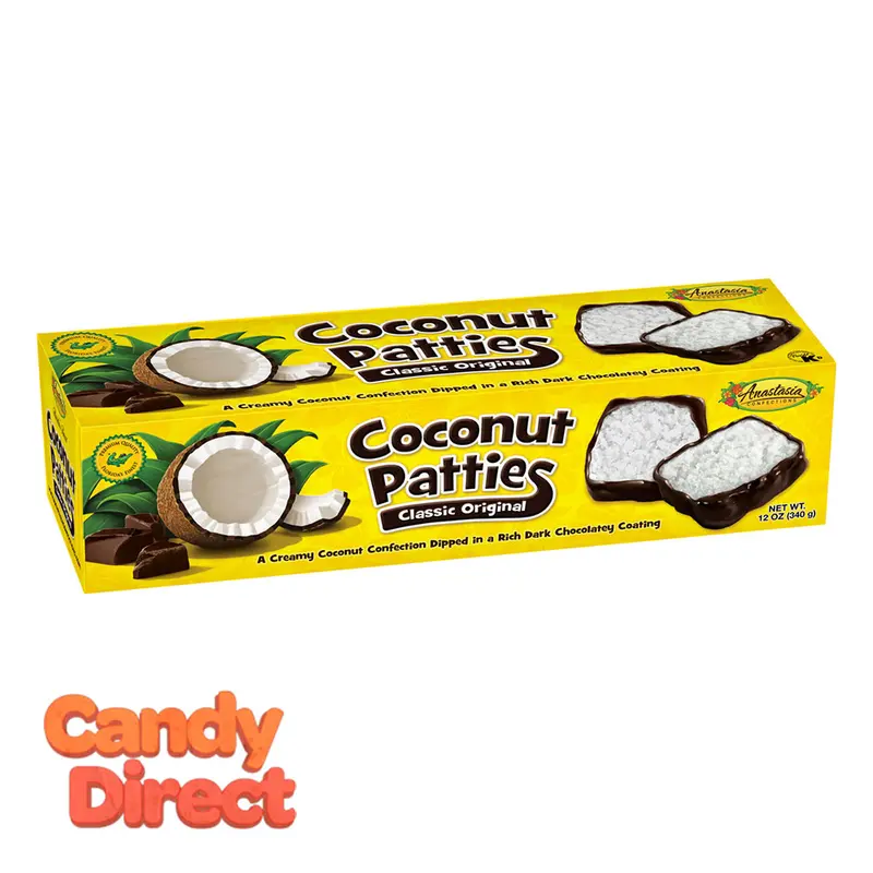 Anastasia Original Coconut Patties 12oz Box - 12ct