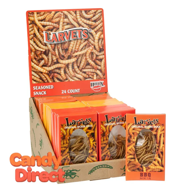 Assorted Flavors Larvets Edible Worms - 24ct