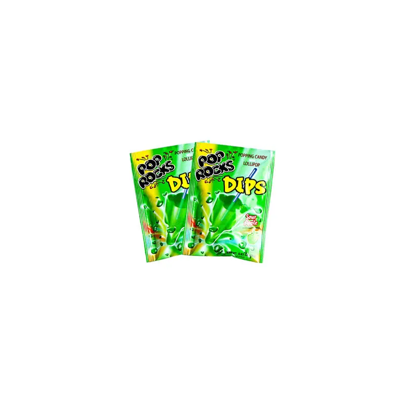Pop Rocks Dips Sour Apple - 18ct