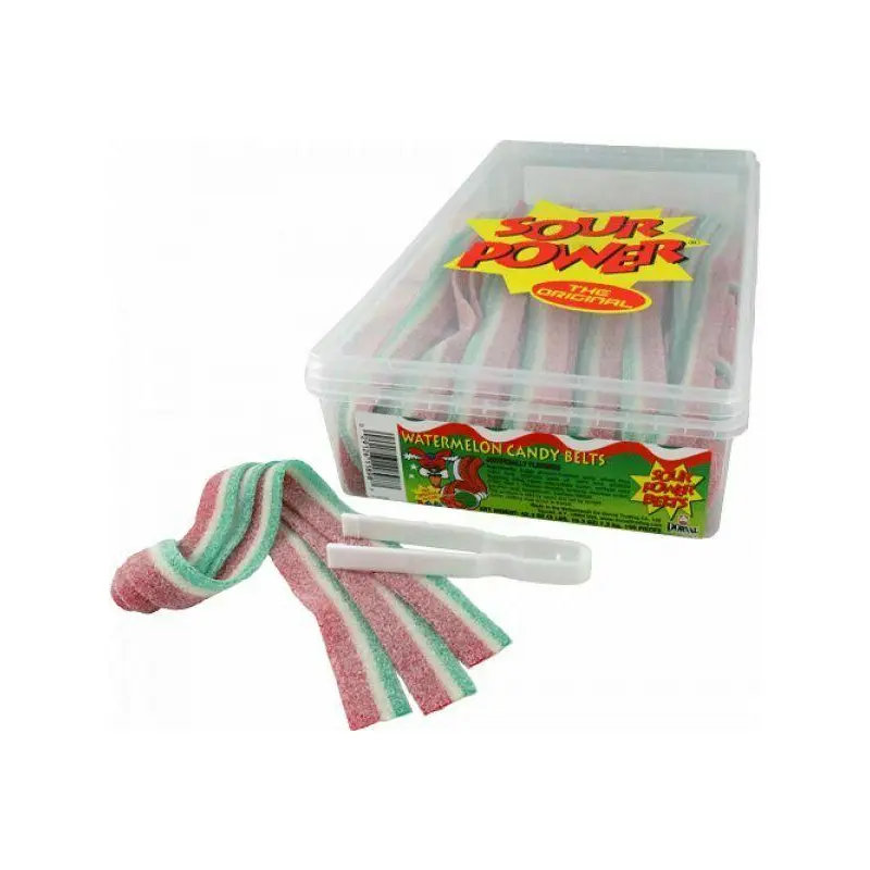 Sour Power Belts Watermelon - 150ct Tub
