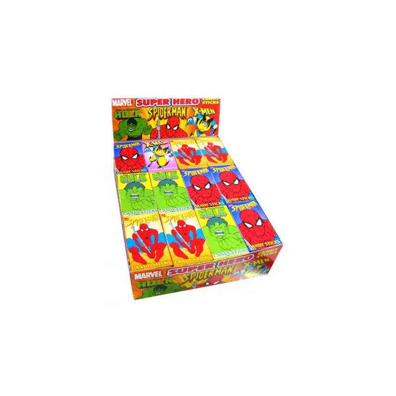 Super Heroes Candy Sticks - 48ct Box