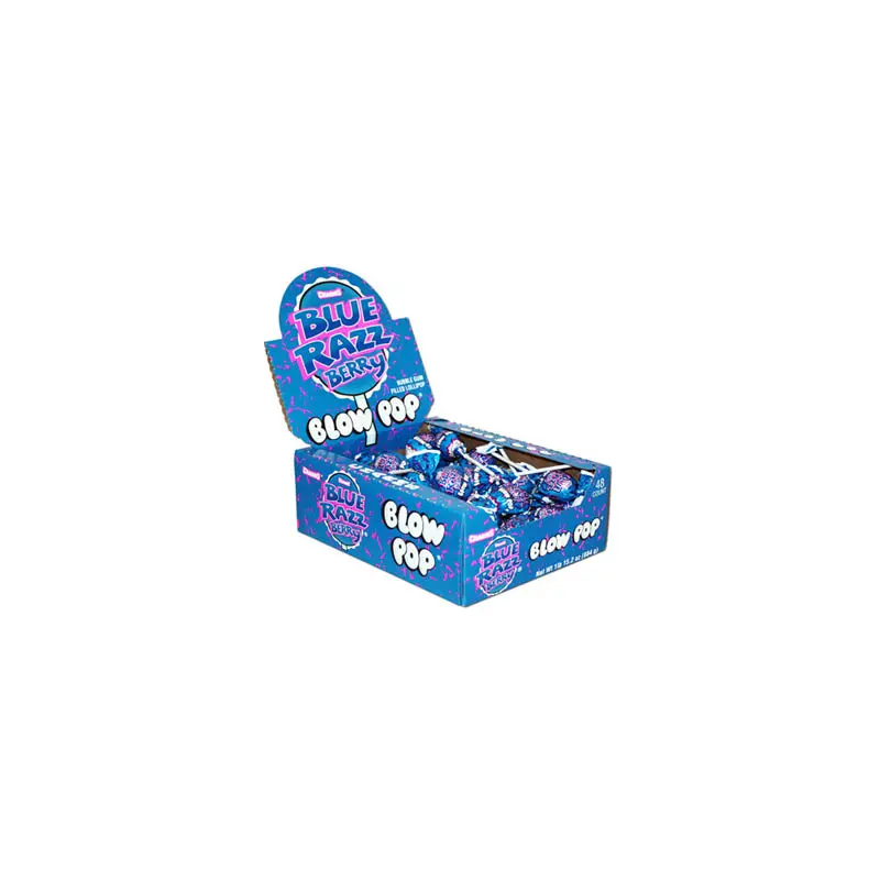 Blue Razz Blow Pops - 48ct Box