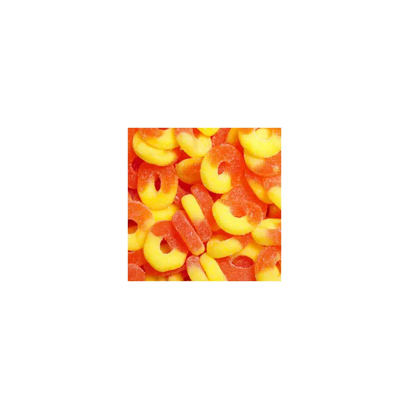 Peach Gummi Rings - 5lb
