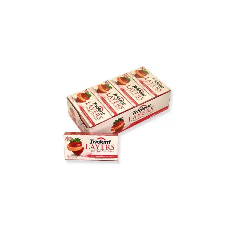 Trident Layers - Wild Strawberry Tangy Citrus 12ct