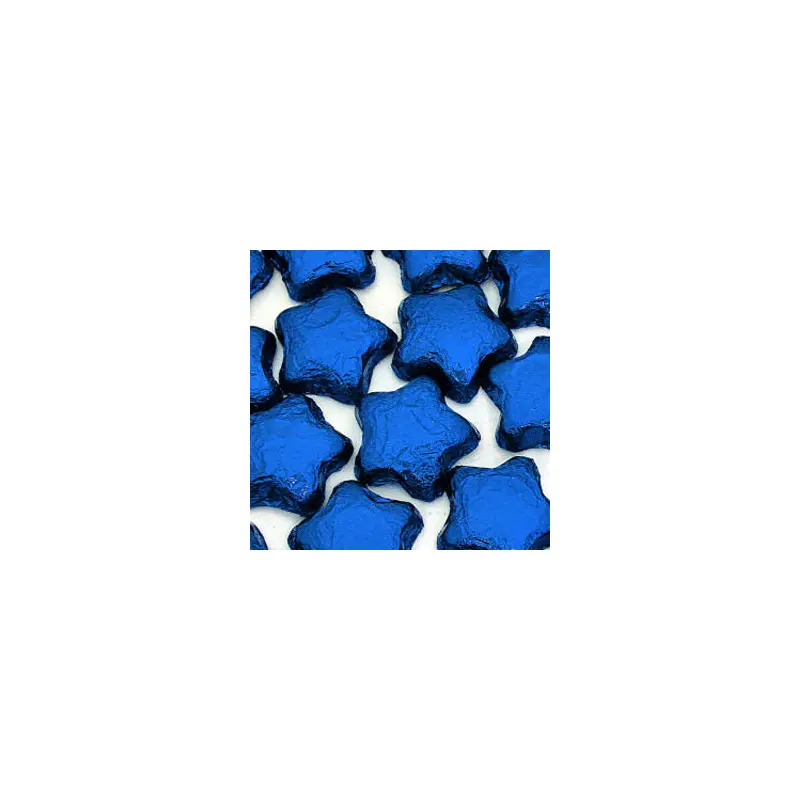 Blue Chocolate Stars - Foil Wrapped 5lb Bag