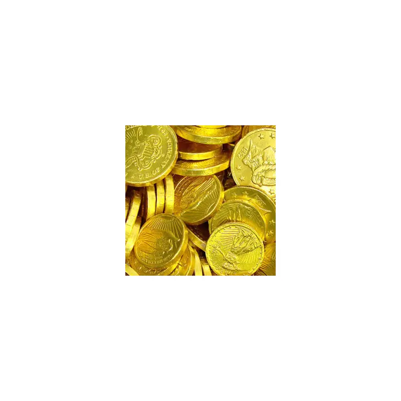 Gold Chocolate Foil Coins Assorted Sizes - 10lb