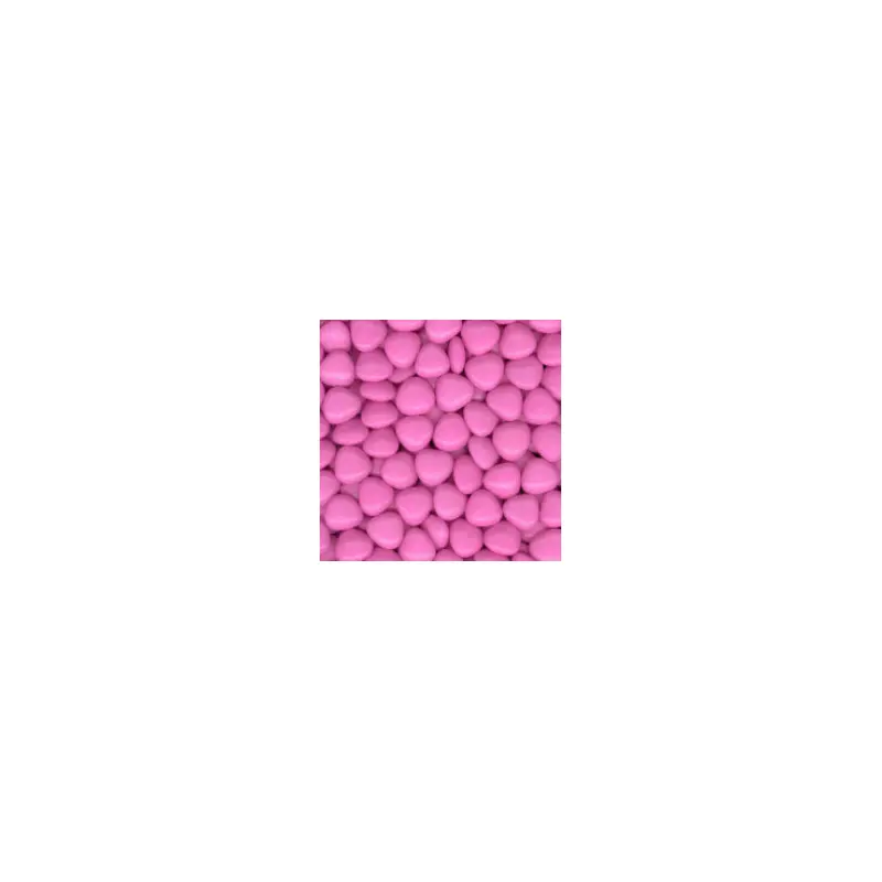 Pink Chocolate Hearts Candy Coated - 5lb