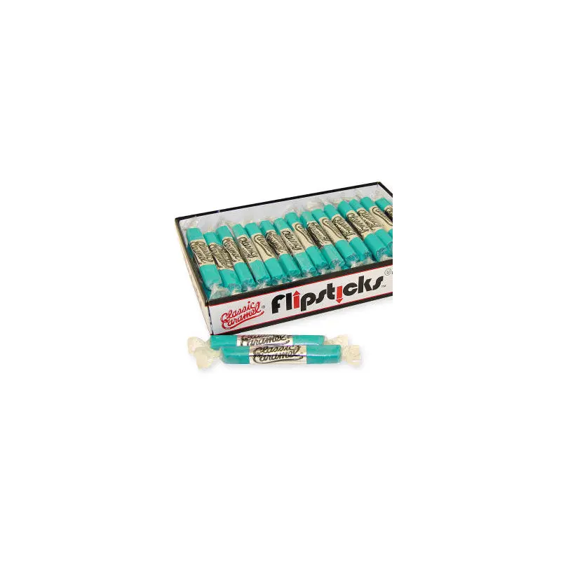 Blue Raspberry Flipsticks Caramel Candy - 48ct