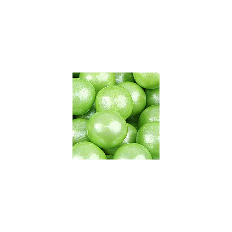 Lime Green Shimmer Bubble Gum Balls - 2lb