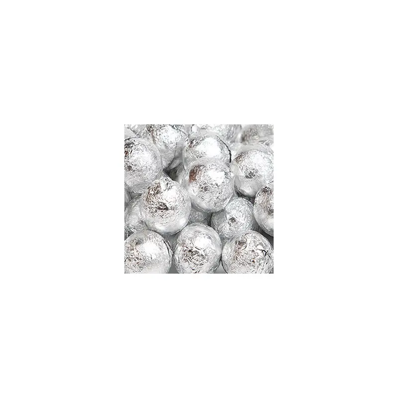 Silver Milk Chocolate Balls - Foil 10lb