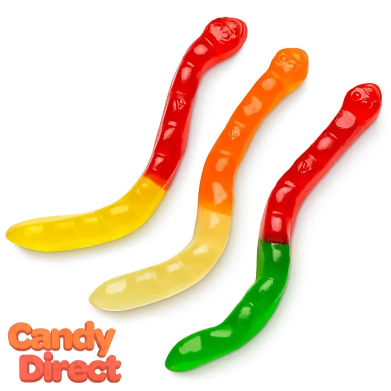 Assorted Fruit Gummi Worms 4" - 5lb