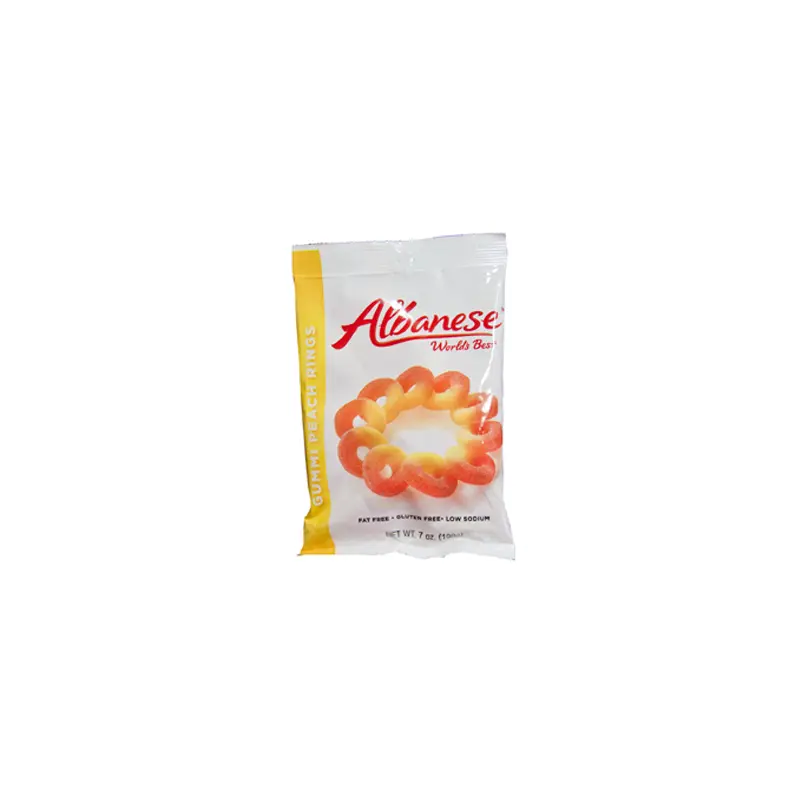 Gummi Peach Rings 7oz Peg Bag - 12ct
