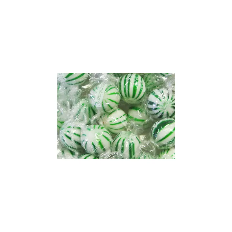 Jumbo Green & White Spearmint Balls - 120ct
