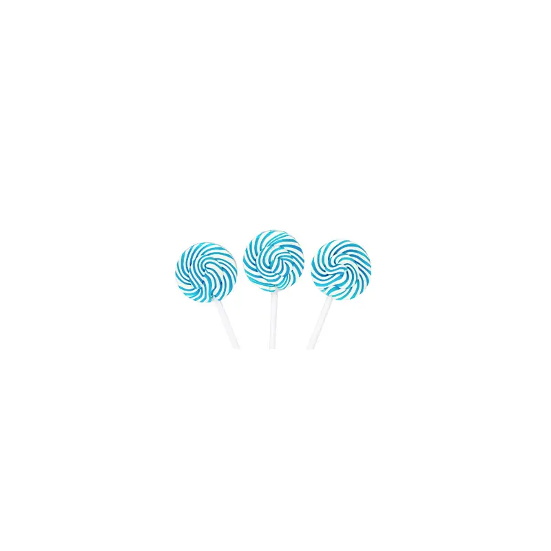 Squiggly Pops Blue & White Lollipops - 48ct