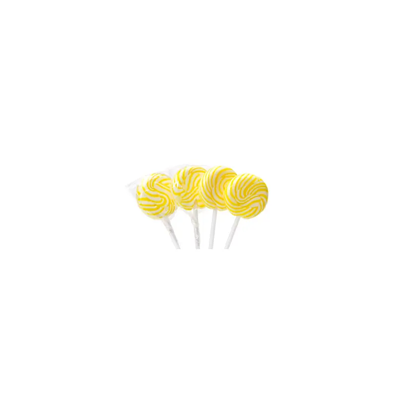 Squiggly Pops Yellow & White Lollipops - 48ct