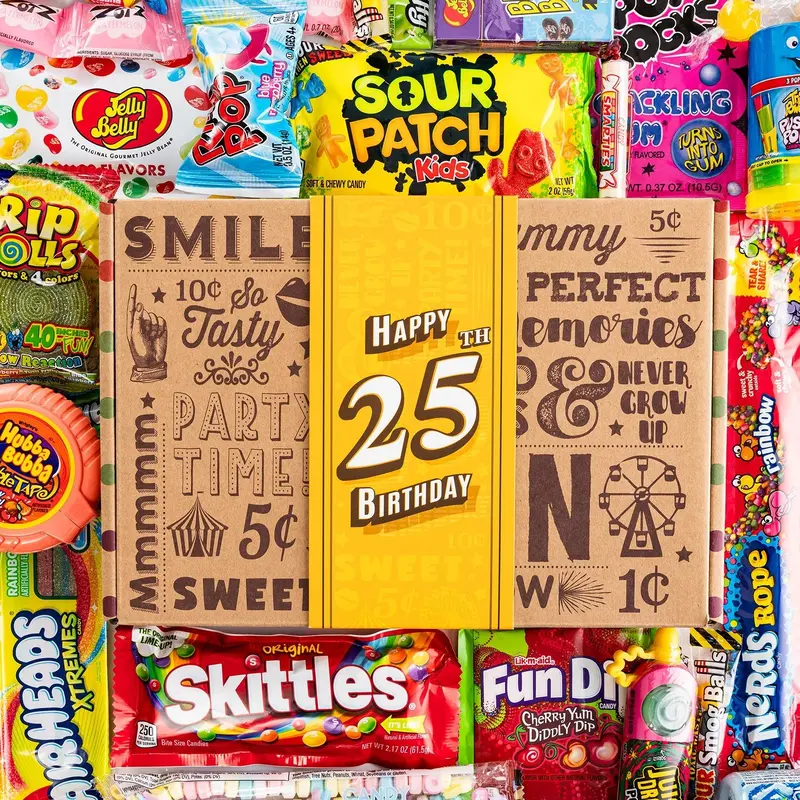 25th Birthday Retro Candy Gift