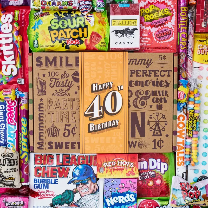 40th Birthday Retro Candy Gift