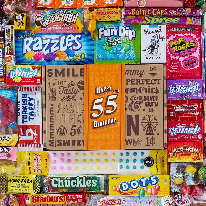 55th Birthday Retro Candy Gift