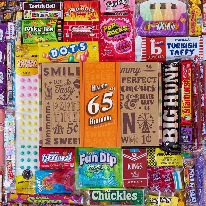65th Birthday Retro Candy Gift