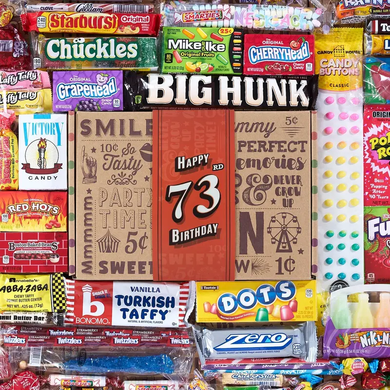 73rd Birthday Retro Candy Gift