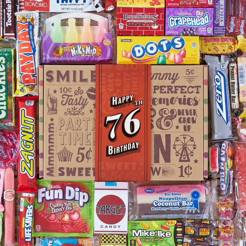 76th Birthday Retro Candy Gift