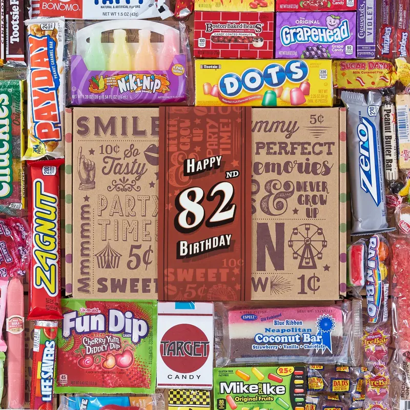 82nd Birthday Retro Candy Gift
