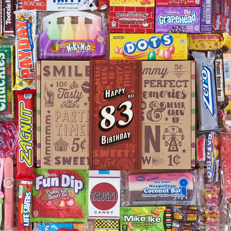83rd Birthday Retro Candy Gift