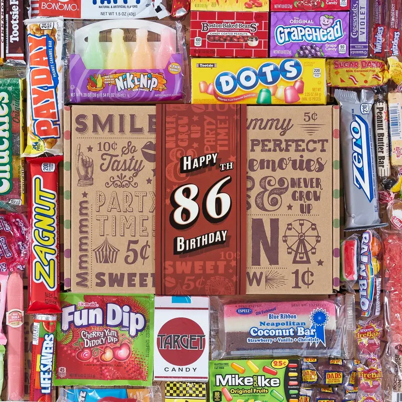 86th Birthday Retro Candy Gift